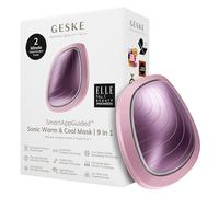 GESKE | SmartAppGuided™ Sonic Warm & Cool Mask | 9 in 1 | Masque facial Beauty LED | LED à spectre complet + thérapie lumière rouge | Chaleur | Fraîcheur | Absorption accrue des soins | Masseur facial
