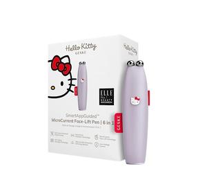 GESKE x Hello Kitty | SmartAppGuided™ MicroCurrent Face-Lift Pen | 6 in 1 | Outils de soins de la peau | Appareil anti-âge | Lifting visage | Peau jeune sans rides | Appareil pour le visage