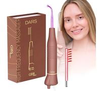 GESS Dars Appareil de Massage Haute Fréquence avec Gaz Argon et Néon, 2 Électrodes pour le Visage et les Cheveux - Barre Haute Fréquence pour le Traitement de l'Acné, Anti-Âge