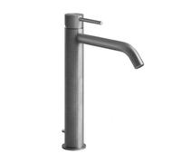 Gessi 316 Cesello, mitigeur monocommande de lavabo, version haute, avec vidage 1 1/4, saillie 156mm, 54403707, Couleur: Métal noir brossé PVD