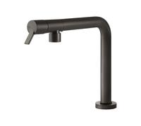 Gessi SU&GIU Sottofinestra Black Metal Brushed PVD - 60071#707 Mitigeur Évier | Bec rabattable, finition noir mat, installation sous plan