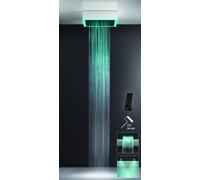 Gessi Afilo, système de douche intégré multifonctionnel 500x500 types de jets : pluie, surtension, brume avec effet de luminothérapie, 57511279