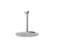 Gessi Anello, douche de tête anticalcaire D=250 mm avec articulation et bras de plafond, longueur personnalisable, 63350726, Couleur: Bronze chaud brossé PVD