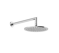 Gessi Anello, douche de tête anticalcaire D=250 mm, avec joint et support mural 348 mm, 1/2 raccord, 63348710, Couleur: Laiton PVD