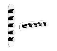 Gessi Anello, ensemble prêt à monter avec 4 voies séparées, 43068299, Couleur: Noir XL