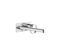 Gessi Anello, kit prêt à poser pour mitigeur monocommande de lavabo encastré, avec plaque rectangulaire, longueur du bec réglable de 205 à 175 mm, bec toujours à gauche, 63389710, Couleur: Laiton PVD