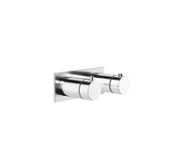 Gessi Anello thermostat à encastrer prêt à monter avec plaque carrée, cartouche de déviation à 2 voies, cartouche de thermostat, clapet anti-retour, 63334708, Couleur: Cuivre brossé PVD