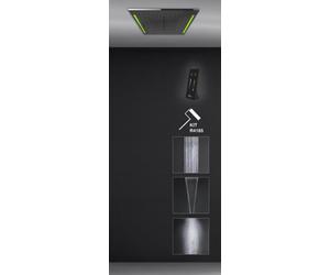 Gessi Colour, système d'installation de douche multifonctionnel, 505x505 mm, type de jet pluie, brouillard, lame de fond, effet lumineux inclus, 57927238