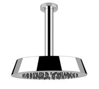 Gessi CONO douche de tête anticalcaire D240 mm 1/2 raccord, montage au plafond, longueur 270 mm, 45152710, Couleur: Laiton PVD