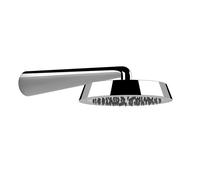Gessi CONO douche de tête anticalcaire D240 mm, avec joint et support mural, 1/2 connexion, 45151706, Couleur: Métal noir PVD