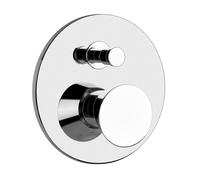 Gessi CONO kit prêt à lemploi pour mitigeur monocommande, inverseur automatique, pour baignoire ou douche, pour corps encastré, 45079707, Couleur: Métal noir brossé PVD