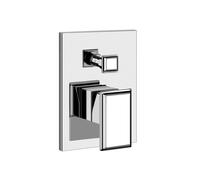 Gessi Eleganza, kit prêt à poser pour mitigeur monocommande, inverseur automatique, pour baignoire ou douche, pour boîtier encastré, 46079735, Couleur: Bronze chaud PVD