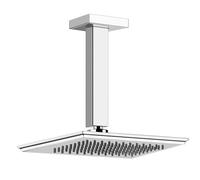 Gessi Eleganza, pomme de douche pour montage au plafond, hauteur 243 mm, avec joint, avec une 1/2 pièce de raccordement et protection contre le calcaire, 46152087, Couleur: CCP or brossé