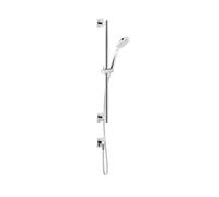 Gessi Emporio ensemble barre de douche 600 mm, rosace carrée, avec coude de raccordement mural, avec douchette anticalcaire 1 jet, 47316031, Couleur: chrome