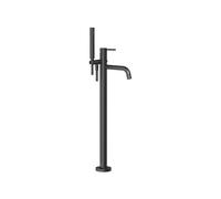 Gessi Emporio Via Tortona Ensemble pré-assemblé pour mitigeur de baignoire sur pied, bec de baignoire fixe, inverseur automatique pour douche à main, 031, 24943299, Couleur: Noir XL