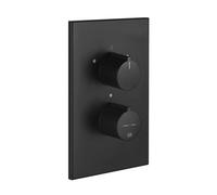 Gessi Emporio Via Tortona Set de montage final pour thermostat encastré avec vanne darrêt, 38792299, Couleur: Noir XL