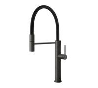 Gessi GESSI 316 Semiprofessionale Black Metal Brushed PVD - 60012#707 Mitigeur Ãvier | MÃ©tal noir brossÃ© PVD, Bec semi-professionnel double fonction, Hauteur bec 250 mm