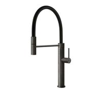 Gessi GESSI 316 Semiprofessionale Black Metal Brushed PVD - 60014#707 Mitigeur Ãvier | MÃ©tal noir brossÃ© PVD, Bec semi-professionnel double fonction, Hauteur bec 250 mm