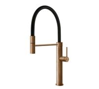 Gessi GESSI 316 Semiprofessionale Warm Bronze Brushed PVD - 60014#726 Mitigeur Ãvier | Bronze chaud brossÃ© PVD, Bec semi-professionnel double fonction, Hauteur bec 250 mm