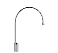 Gessi Goccia bec de lavabo sur colonne version haute, sans vidage, saillie 387 mm, bec pivotant à 360 degrés, 33856299, Couleur: Noir XL