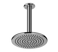 Gessi Goccia douche de tête anticalcaire D216 mm avec articulation et bras de plafond, longueur 260 mm, 1/2 raccord Ca 15 l/min à 3 bar, 33762279, Couleur: Blanc CN