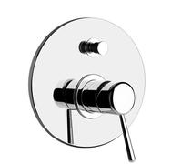 Gessi Goccia ensemble bain/douche prêt à poser pour mitigeur encastré, inverseur automatique 2 voies, première sortie en haut, 44678713, Couleur: Laiton antique