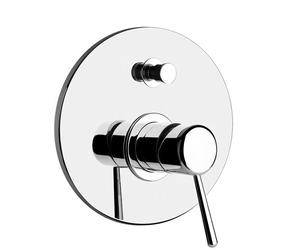 Gessi Goccia ensemble bain/douche prêt à poser pour mitigeur encastré, inverseur automatique 2 voies, première sortie en haut, 44678713, Couleur: Laiton antique