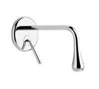 Gessi Goccia mitigeur de lavabo encastré prêt à lemploi avec bec pour corps caché, sans garniture mécanique, saillie 200 mm, 33684123, Couleur: Cuivre GHRC