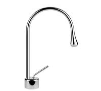 Gessi Goccia mitigeur monocommande de lavabo avec bec à rayon de 90 mm, sans garniture mécanique, saillie 174 mm, angle de rotation personnalisable, 33802713, Couleur: Laiton antique