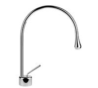 Gessi Goccia mitigeur monocommande de lavabo avec rayon de bec 125 mm, sans garniture mécanique, saillie 244 mm, angle de rotation personnalisable, 33803031, Couleur: chrome