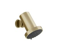 Gessi Habito Douche de tête anticalcaire avec articulation, orientable, pluie, pluie douce et massage, montage mural, FLESSA, 57249727, Couleur: Laiton brossé PVD