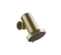 Gessi Habito Douche de tête anticalcaire avec articulation, pluie, pluie douce et massage, montage mural et sur colonne, TRAME, 57257727, Couleur: Laiton brossé PVD