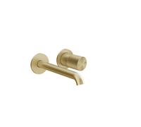 Gessi Habito Set de finition Mitigeur de lavabo, sans garniture de vidage, saillie 171-201mm, montage mural, DIAMANTATO, 70688727, Couleur: Laiton brossé PVD