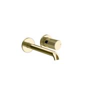 Gessi Habito Set de finition Mitigeur monocommandé pour lavabo, sans garniture de vidage, saillie 171-201mm, montage mural, RIGATO, 70588710, Couleur: Laiton PVD