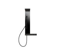 Gessi HI-FI, combinaison de douche pour montage mural en surface avec thermostat, 2 fonctions, 63043707, Couleur: Métal noir brossé PVD