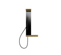 Gessi HI-FI, combinaison de douche pour montage mural en surface avec thermostat, 3 fonctions, 63041727, Couleur: Laiton brossé PVD