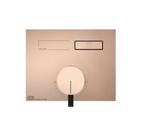 Gessi HI-FI, kit prêt à lemploi pour mitigeur monocommande encastré 1/2 avec commande par bouton-poussoir pour installation horizontale uniquement, 1 sortie, 63061030, Couleur: PVD de cuivre