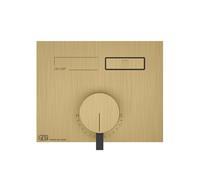 Gessi HI-FI, kit prêt à lemploi pour mitigeur monocommande encastré 1/2 avec commande par bouton-poussoir pour installation horizontale uniquement, 1 sortie, 63061727, Couleur: Laiton brossé PVD