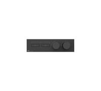 Gessi HI-FI, kit prêt à monter pour thermostat encastré 3/4 haute performance avec commande par bouton-poussoir pour montage horizontal uniquement, 2 sorties séparées, 63012299, Couleur: Noir XL