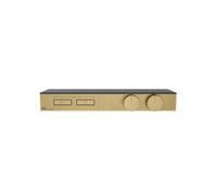Gessi HI-FI, kit prêt à monter pour thermostat haute performance 3/4, commande par bouton-poussoir, tablette, verre de sécurité trempé, montage horizontal, 2 sorties séparées, 63022727, Couleur: Laito