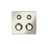 Gessi Hi-FI Set de finition thermostatique avec commande par touches on/off, 2 voies, pluie et douchette, montage mural, 65232845, Couleur: bronze foncÃ©