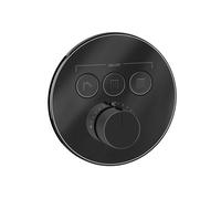 Gessi Hi-Fi Set de montage final Thermostat avec commande par touches on/off. 3 voies, 38716706, Couleur: Métal noir PVD