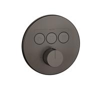 Gessi Hi-Fi Set de montage final Thermostat avec commande par touches on/off. 3 voies, 38716707, Couleur: Métal noir brossé PVD