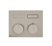 Gessi HI-FI, set prêt à monter Thermostat encastré avec commande par bouton-poussoir avec 1 sortie, 63002149, Couleur: Optique Finox