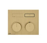 Gessi HI-FI, set prêt à monter Thermostat encastré avec commande par bouton-poussoir avec 1 sortie, 63002727, Couleur: Laiton brossé PVD