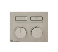 Gessi HI-FI, thermostat encastré prêt à lemploi avec commande par bouton-poussoir, 2 sorties séparées, 63004, Coloris: Optique Finox