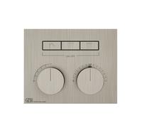 Gessi HI-FI, thermostat encastré prêt à lemploi avec commande par bouton-poussoir, 3 sorties séparées, 63006149, Couleur: Optique Finox