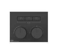 Gessi HI-FI, thermostat encastré prêt à lemploi avec commande par bouton-poussoir, 3 sorties séparées, 63006713, Couleur: Laiton antique
