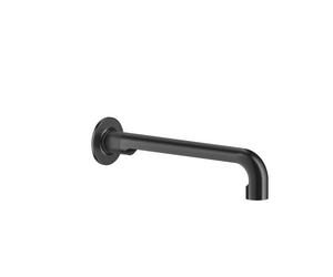 Gessi Inciso bec de lavabo mural avec un raccord 1/2, pour mitigeur monocommande/sensor séparé, saillie 255 mm, 58101713, Couleur: Laiton antique
