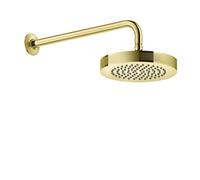 Gessi Inciso décor anti-calcaire douche de tête D218 mm, avec articulation et bras mural 389 mm, 1/2 raccord A 3 bar pression approx. 16 l/min, 58185246, Couleur: PVD or